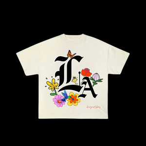 LA floral tee